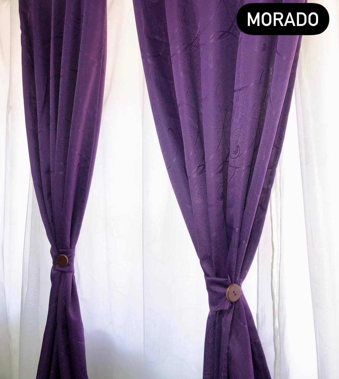 Miniatura 8 de Cortina Jaquard Vinotinto De 280cm